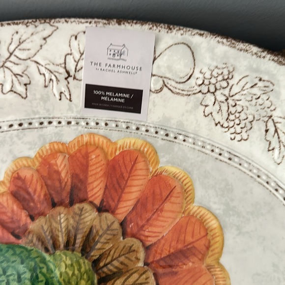 The Farmhouse by Rachel Ashwell Turkey 🦃 Serving Tray Platter Melamine NEW - Picture 2 of 8